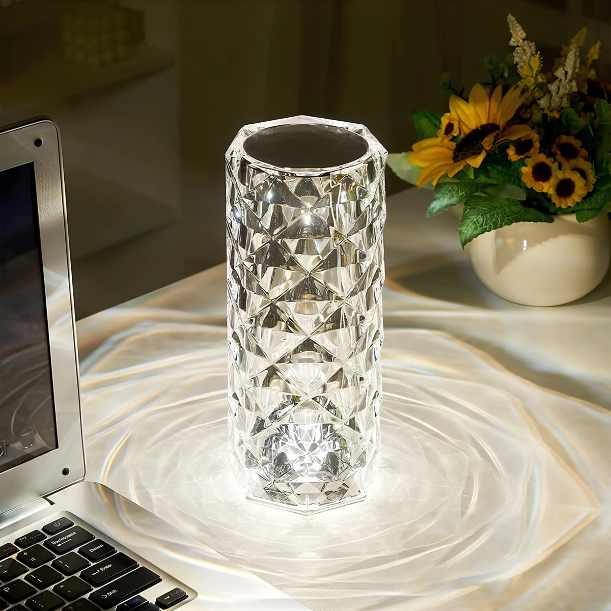 Elegant Crystal LED Lamp - 16 Colors with Remote Control - Default Title