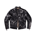 Men's 1900s Motorcycle Leather Jacket - Black Horsehide