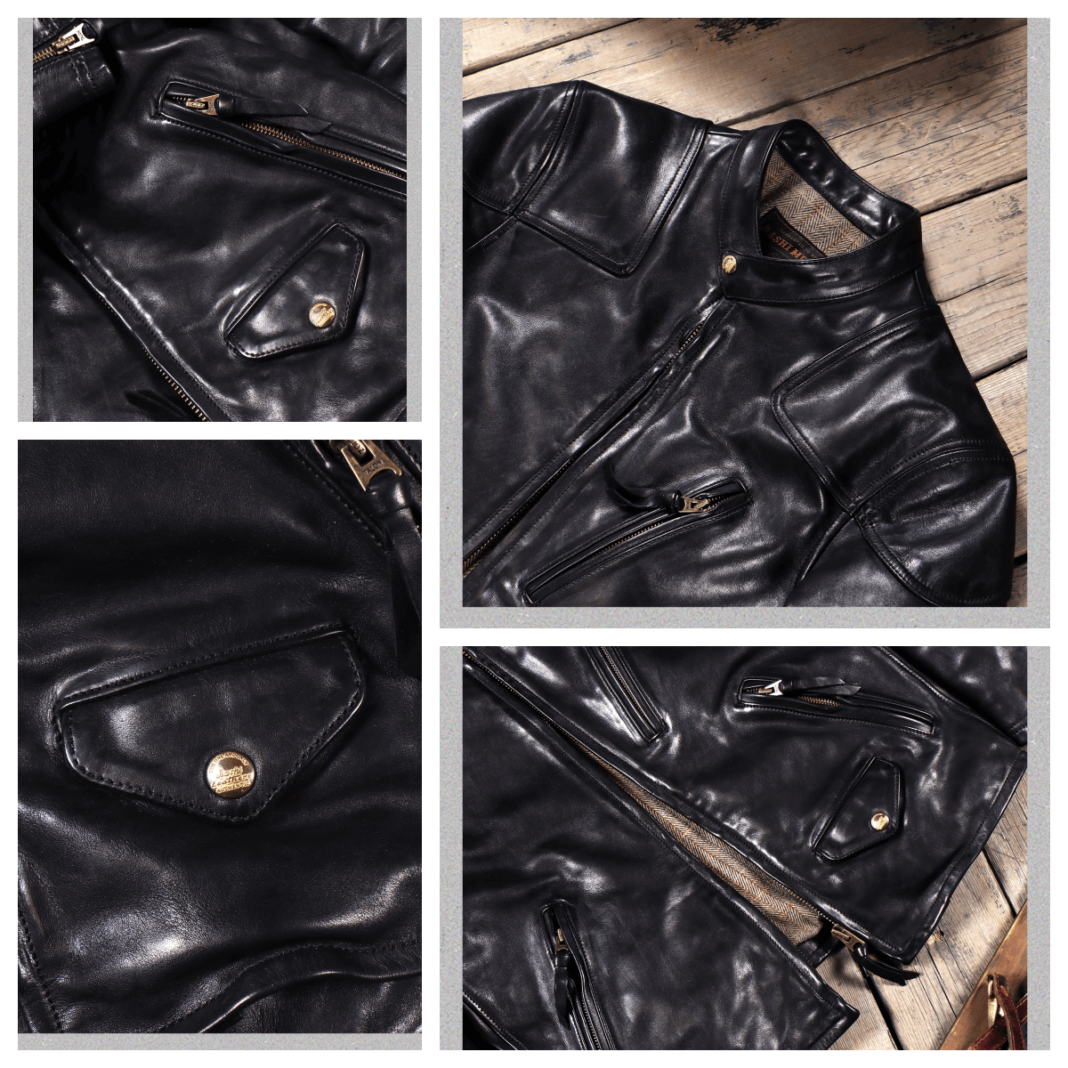Men's Leather Jacket - Black Horsehide