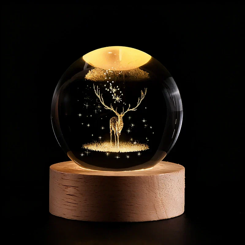 Cosmic Crystal Ball Lamp - Magical LED Home Decor - Christmas Tree