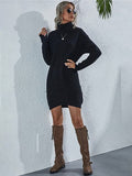 Women's Oversized Turtleneck Sweater – Casual Elegance - Black