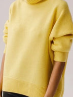 Women's Black Turtleneck Sweater Elegant Warm Comfortable - Light Blue