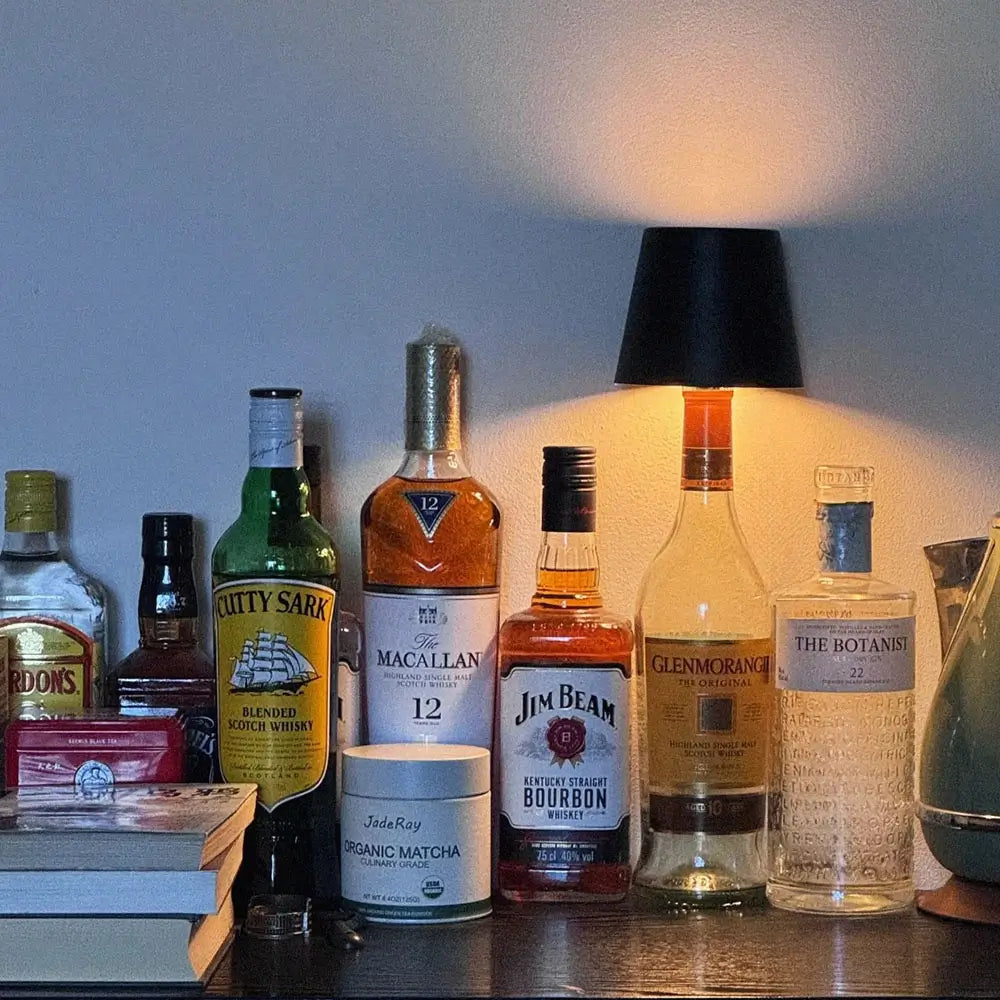 Bottle Lamp Converter - Rechargeable LED Light - Matte Orange