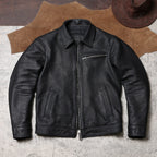 Men's Leather Jacket - Black