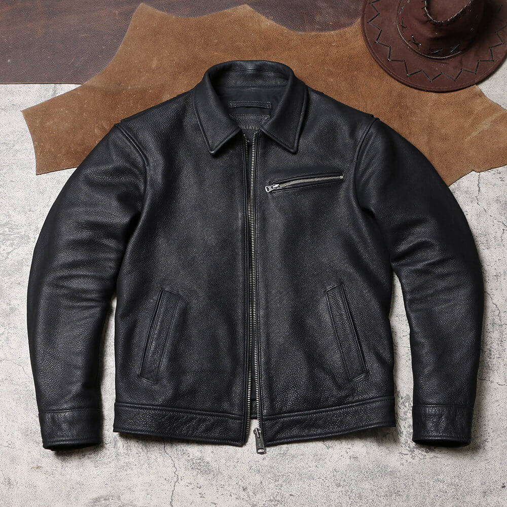 Men's Leather Jacket - Black
