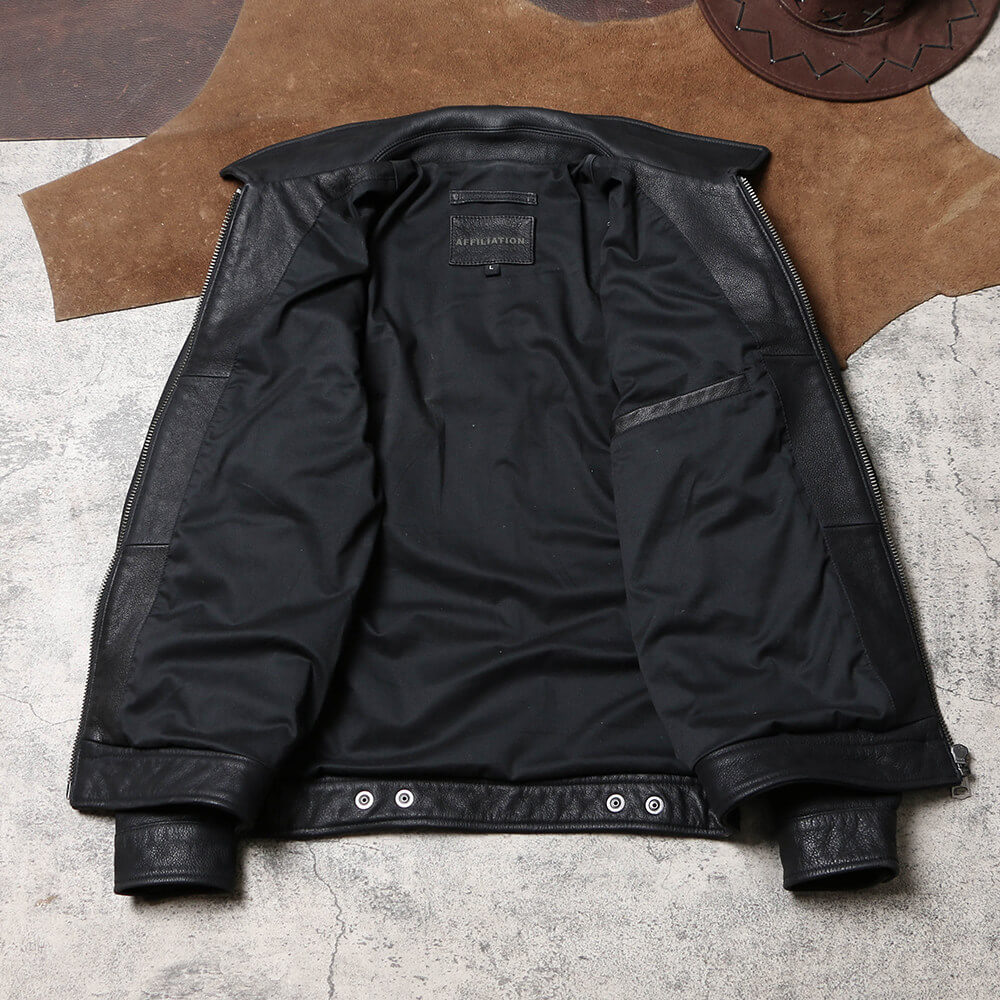 Men's Leather Jacket - Black