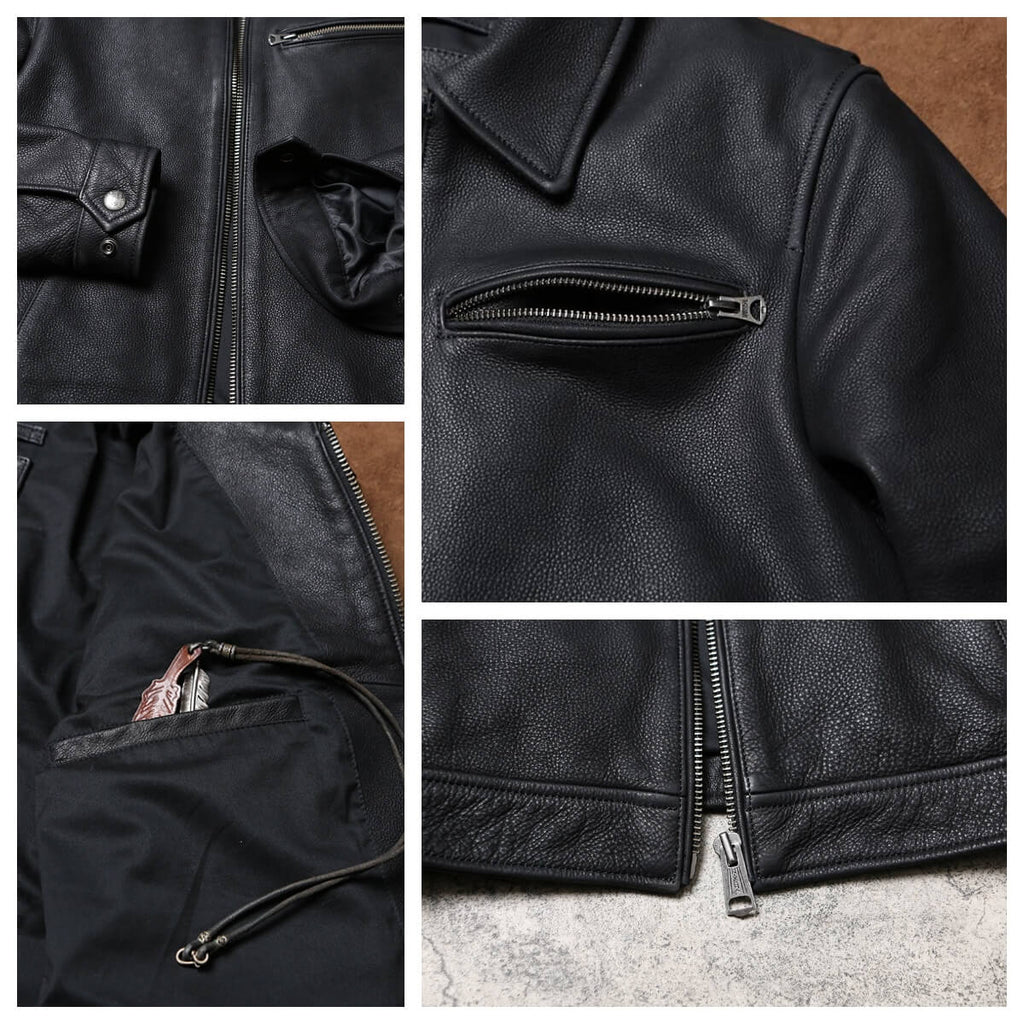 Men's Leather Jacket - Brown