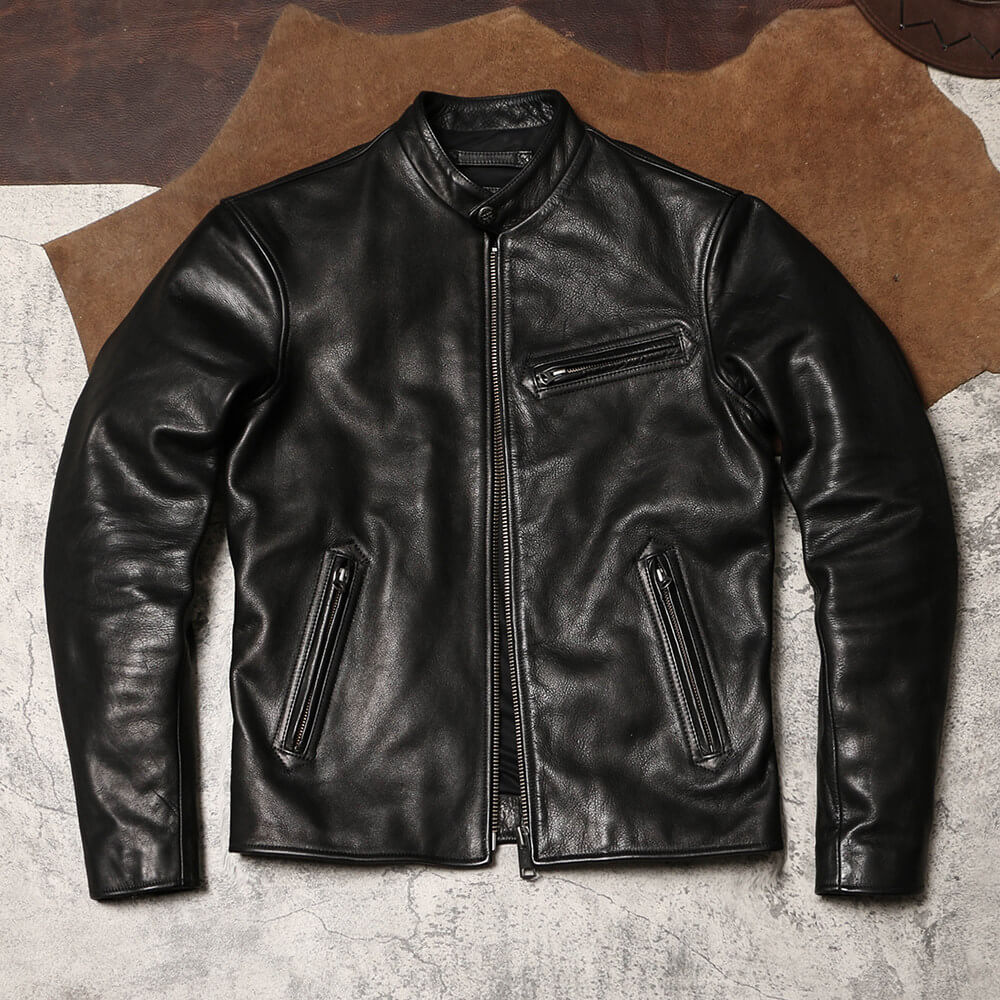 Men's Leather Jacket - Black