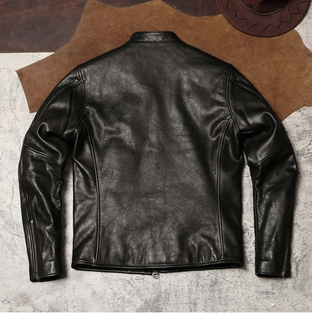 Men's Leather Jacket - Black
