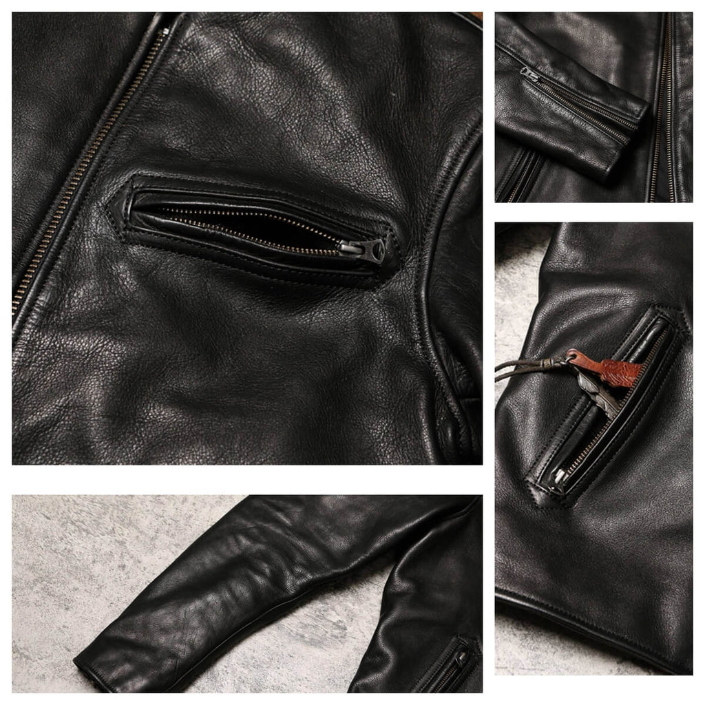 Men's Leather Jacket - Black