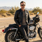 Men's Leather Jacket - Black