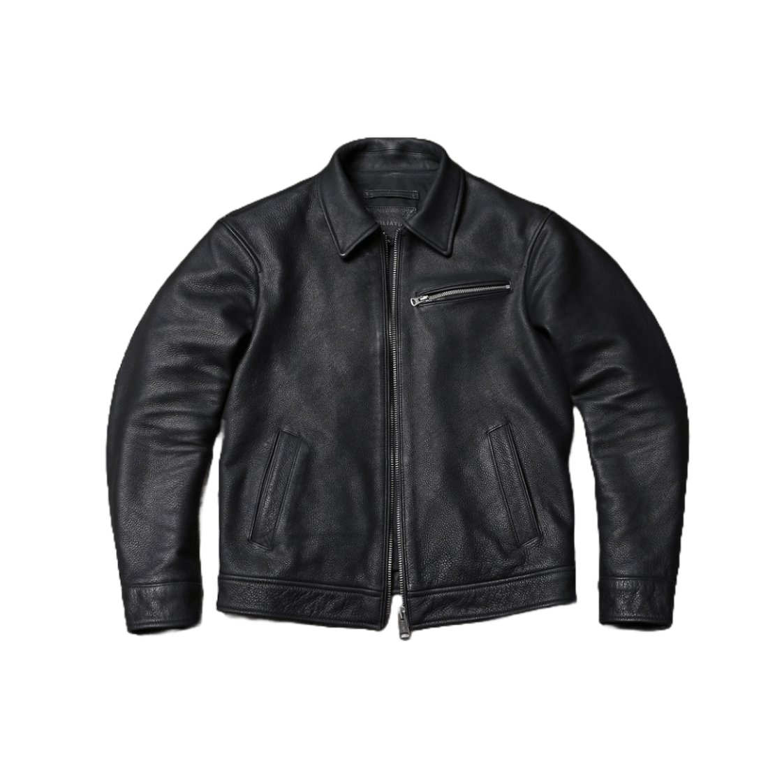 Men's 1930s Biker Jacket, Matte Black - Black