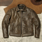 Men's Leather Jacket - Brown