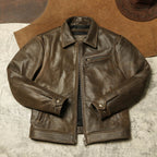 Men's Leather Jacket - Brown