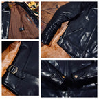 Men's Leather Jacket - Black Cowhide