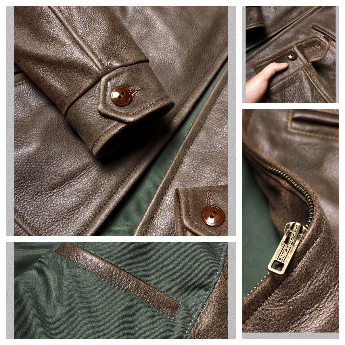Men's Leather Jacket - 3XL