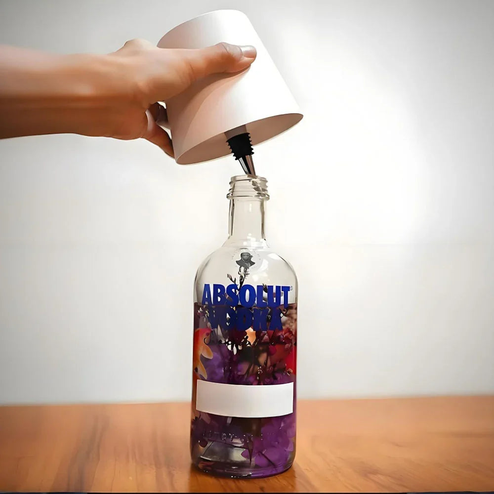 Bottle Lamp Converter - Rechargeable LED Light - Matte Pink