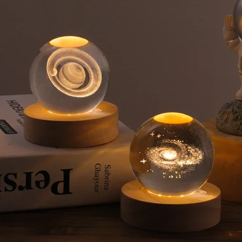 Cosmic Crystal Ball Lamp - Magical LED Home Decor