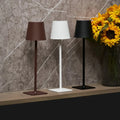 Tall Dimmable Table Lamp - Touch-Control Rechargeable LED - Matte White