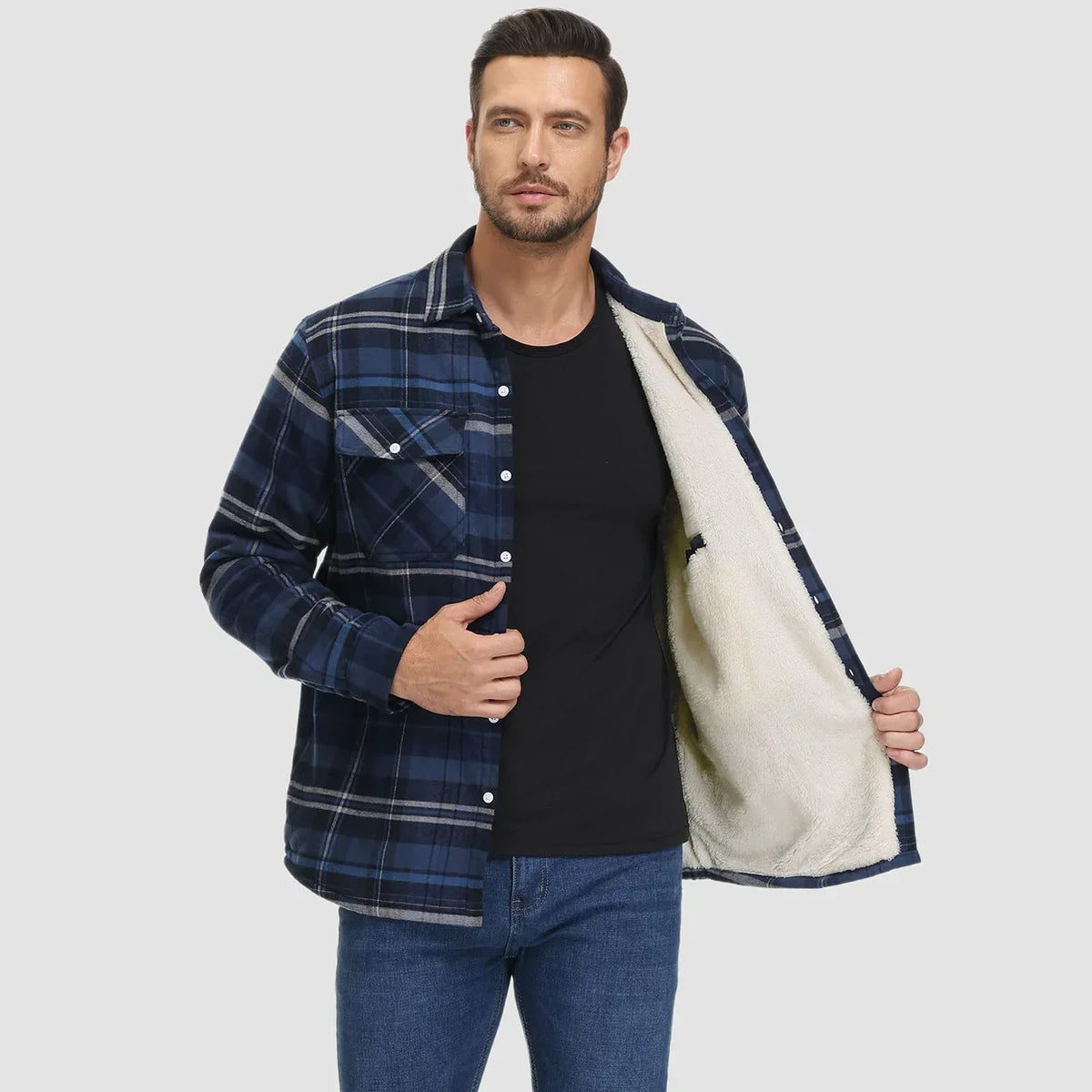 Arvid™ | Lined Plaid Shirt Jacket
