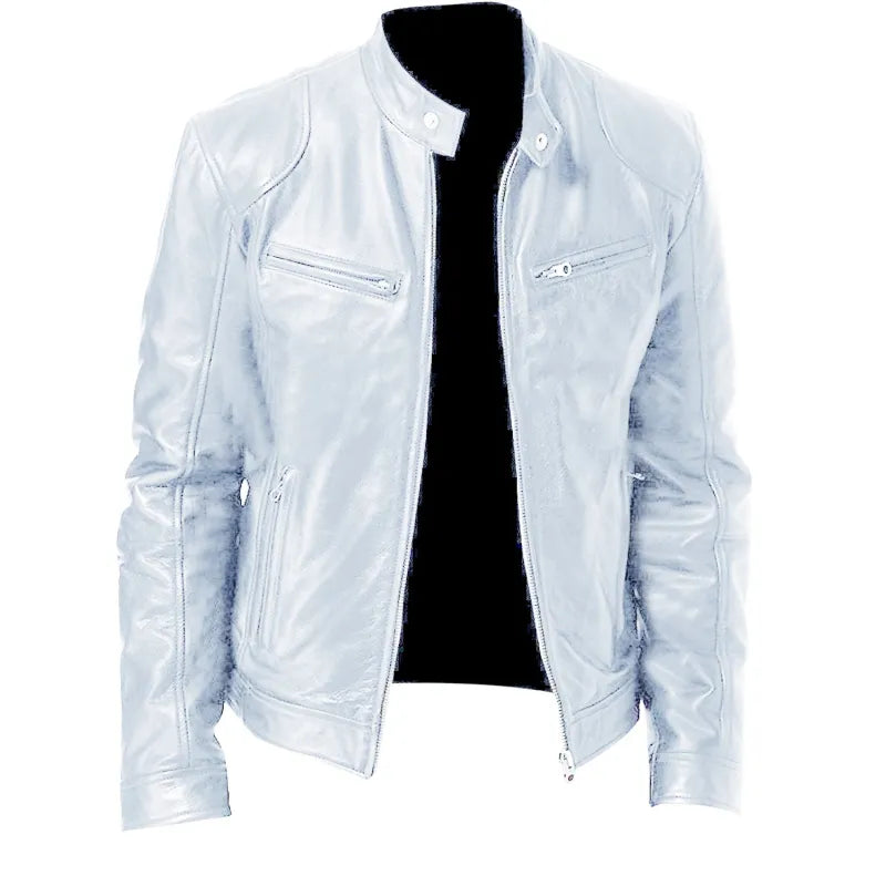 Joren™ | Timeless Leather Zip-Up Jacket