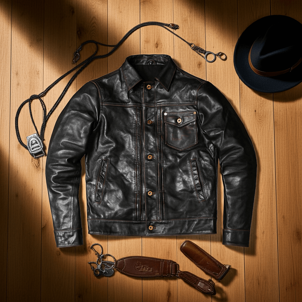 Men's Leather Jacket - Teacore