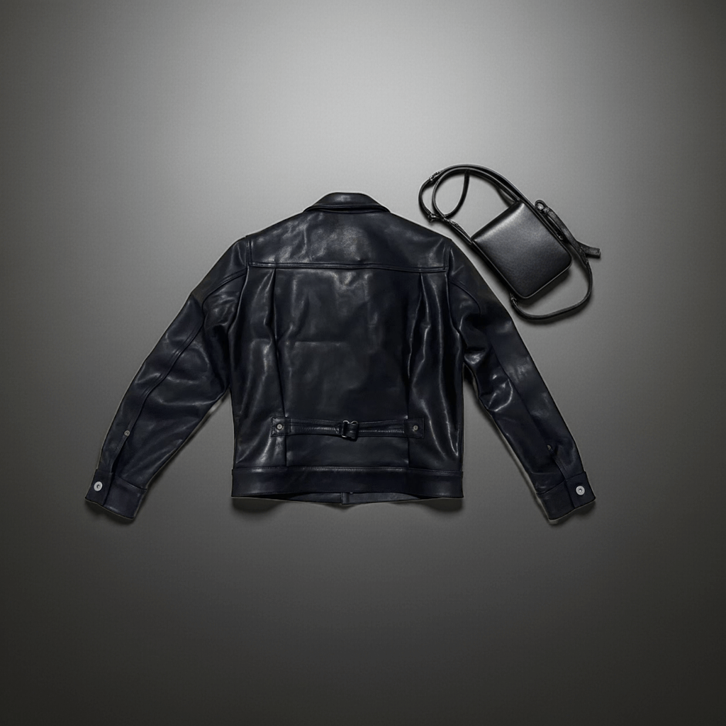 Men's Leather Jacket - Black