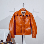 Men's Leather Jacket - Sunset Yellow