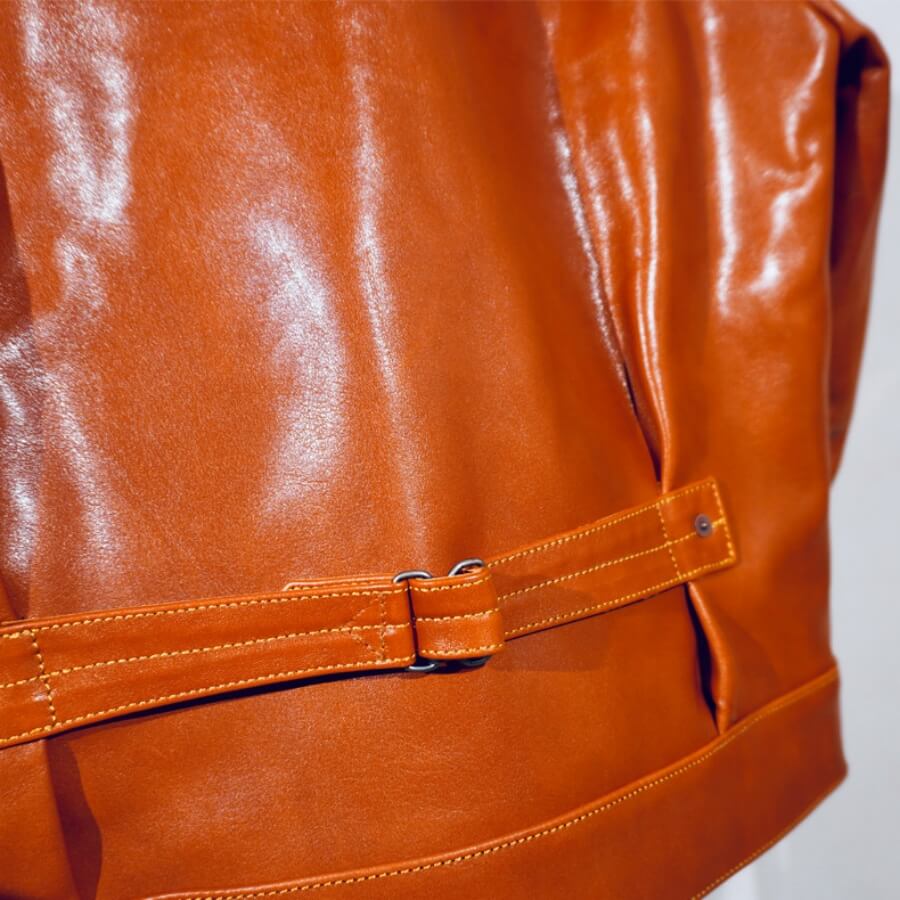 Men's Leather Jacket - Sunset Yellow