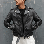 Men's Leather Jacket - Black