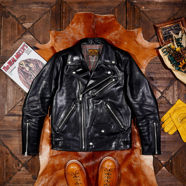 Men's Leather Jacket - Black