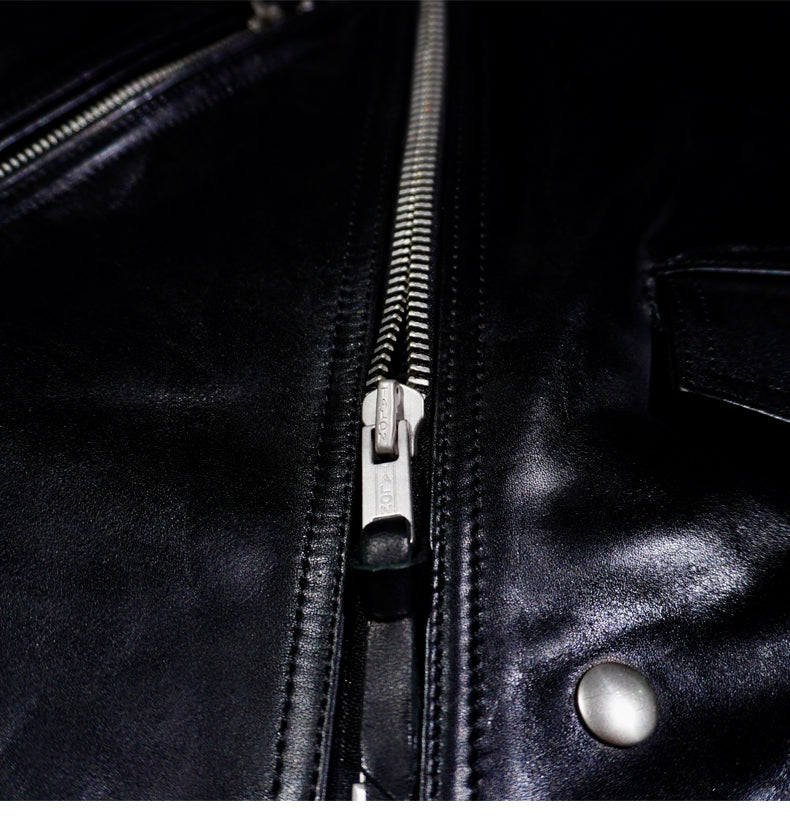 Men's Leather Jacket - Black
