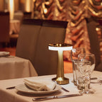 Portable Dimmable Table Lamp - Elegant Retro Design - Gold