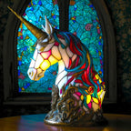 Stained Glass Animal Table Lamp - Decorative Ambient Light - Cat / 17 cm | 6.7 in