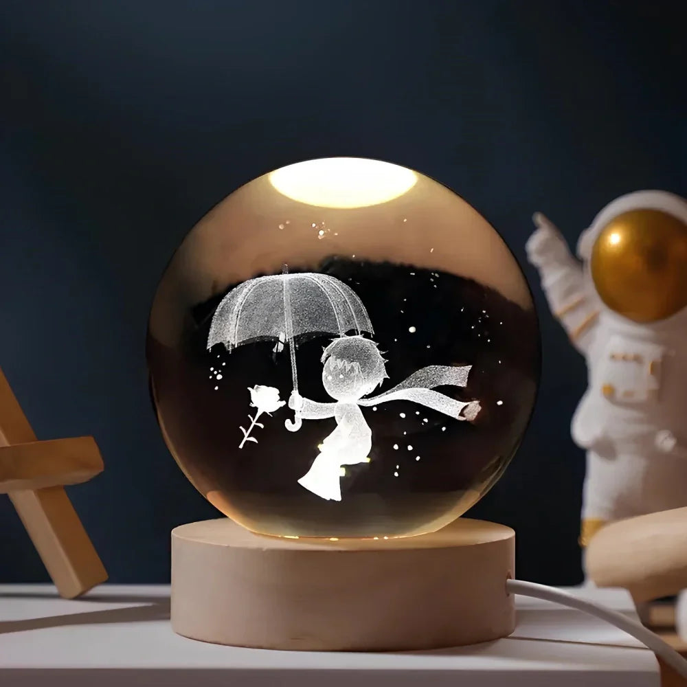 Cosmic Crystal Ball Lamp - Magical LED Home Decor - Lucky Charm