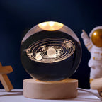 Cosmic Crystal Ball Lamp - Magical LED Home Decor - Moon
