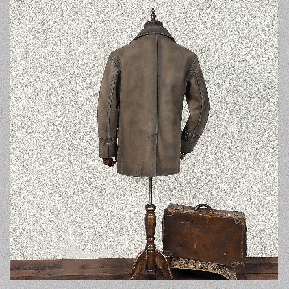 Men's Leather Jacket - Chocolate