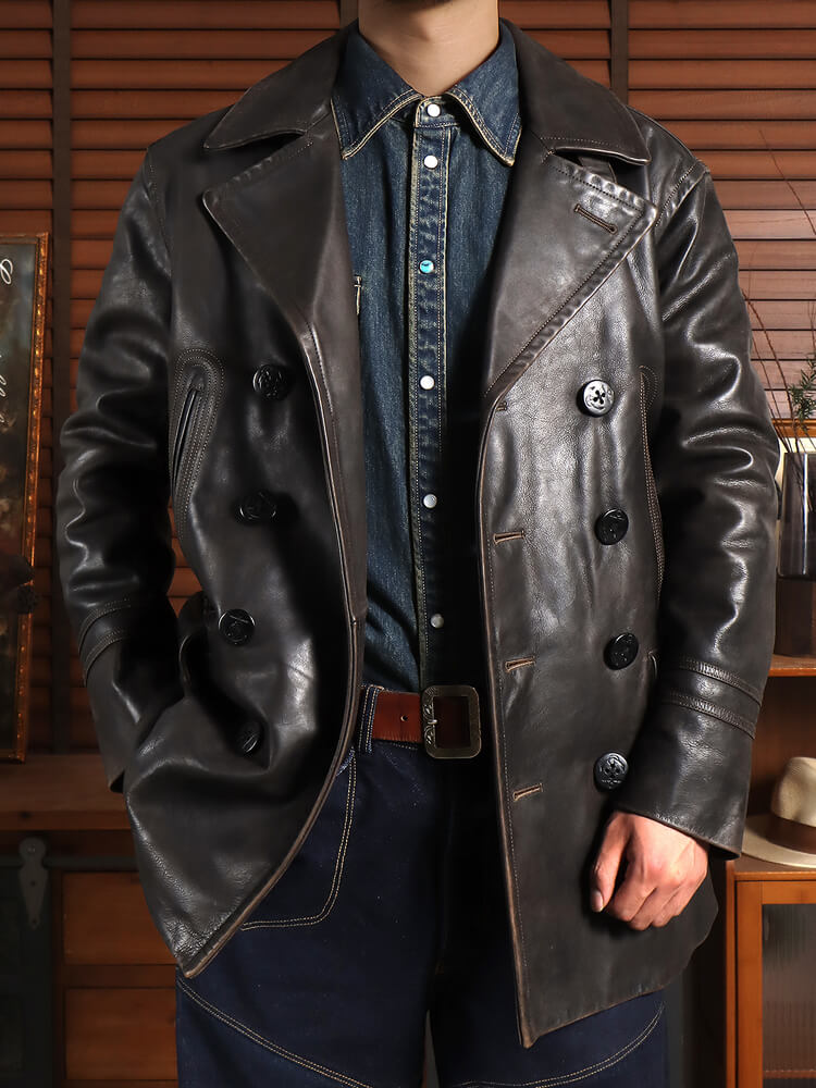Men's Leather Jacket - Chocolate