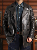 Men's Leather Jacket - Chocolate