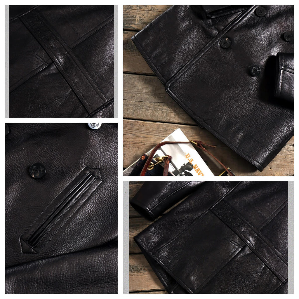 Men's Leather Jacket - Black