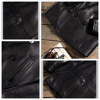 Men's Leather Jacket - Black