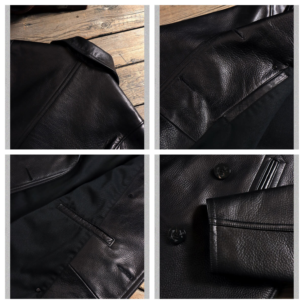 Men's Leather Jacket - Black