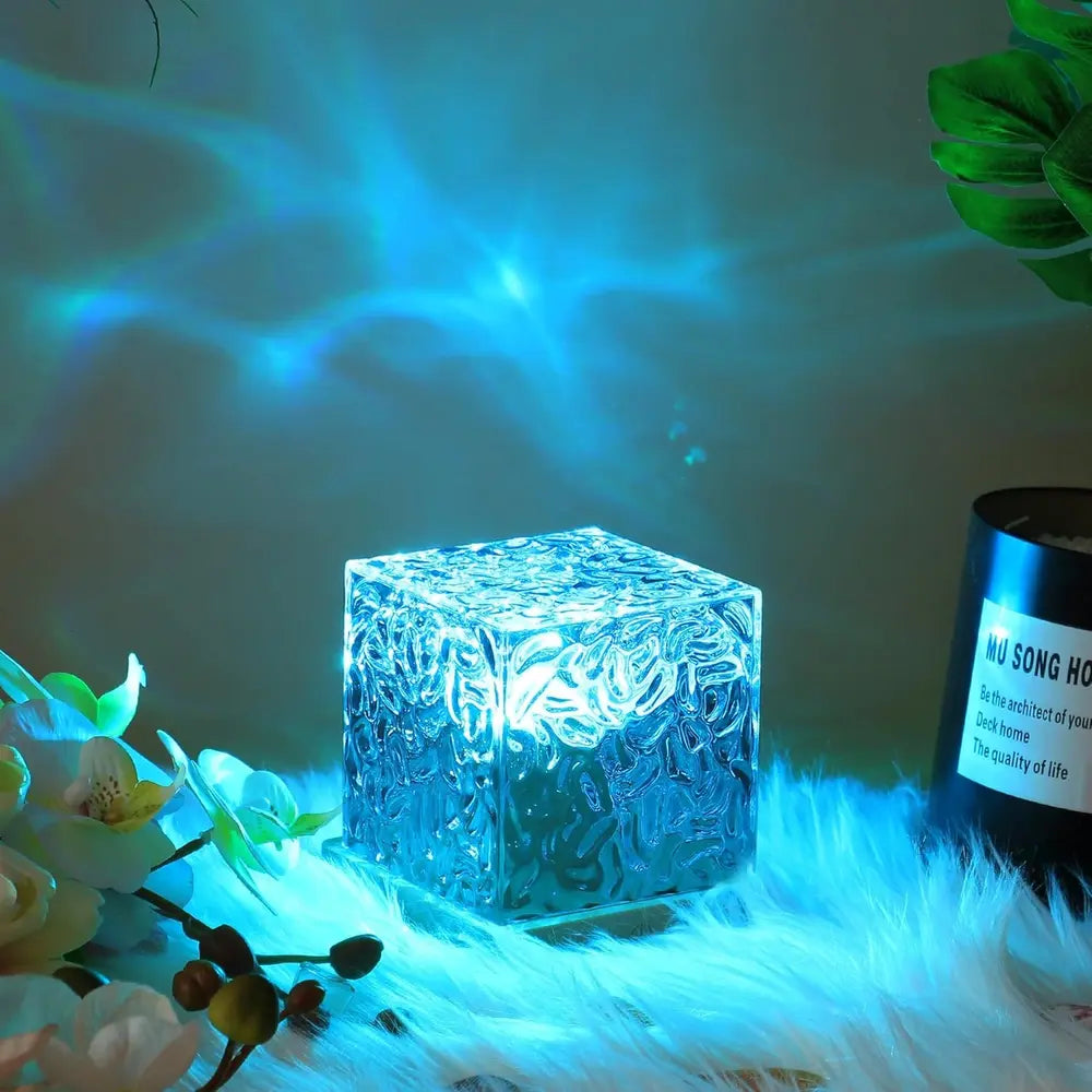 Aurora Cube Lamp - Color-Changing LED with Prism Glow