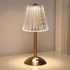 Crystal Table Lamp - Decorative Golden Light