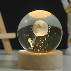 Cosmic Crystal Ball Lamp - Magical LED Home Decor - Earth