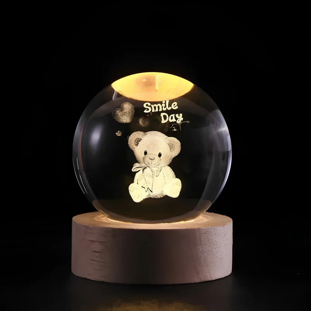Cosmic Crystal Ball Lamp - Magical LED Home Decor - Whale