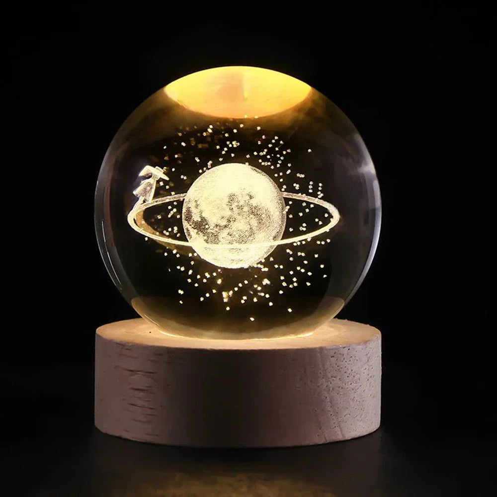 Cosmic Crystal Ball Lamp - Magical LED Home Decor