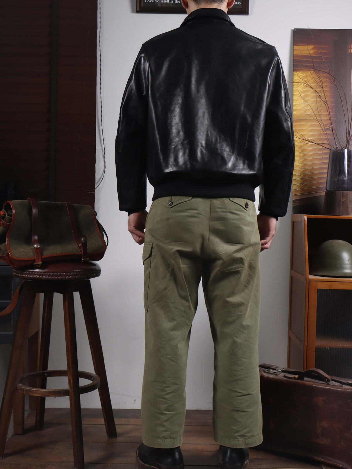 Men's Leather Jacket - Black