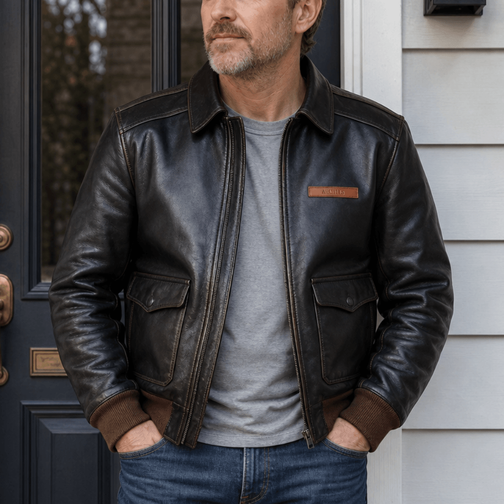 Men's Leather Jacket - Teacore