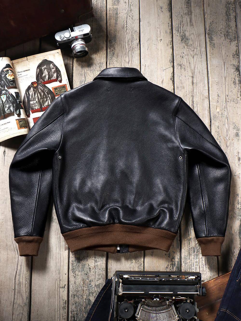 Men's Leather Jacket - Black